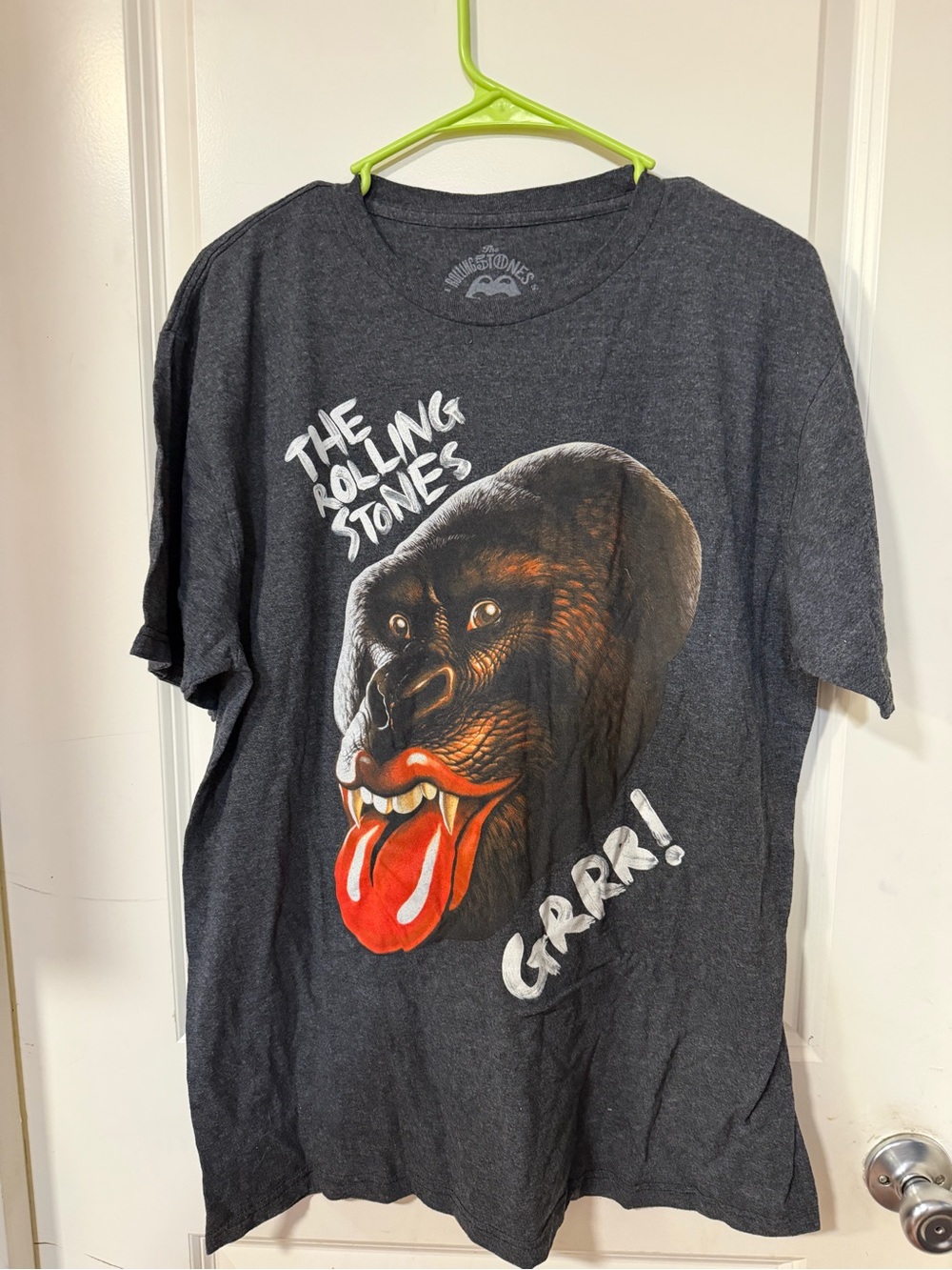 the Rolling Stones Kids Tee - Dark Gray with Red Accent